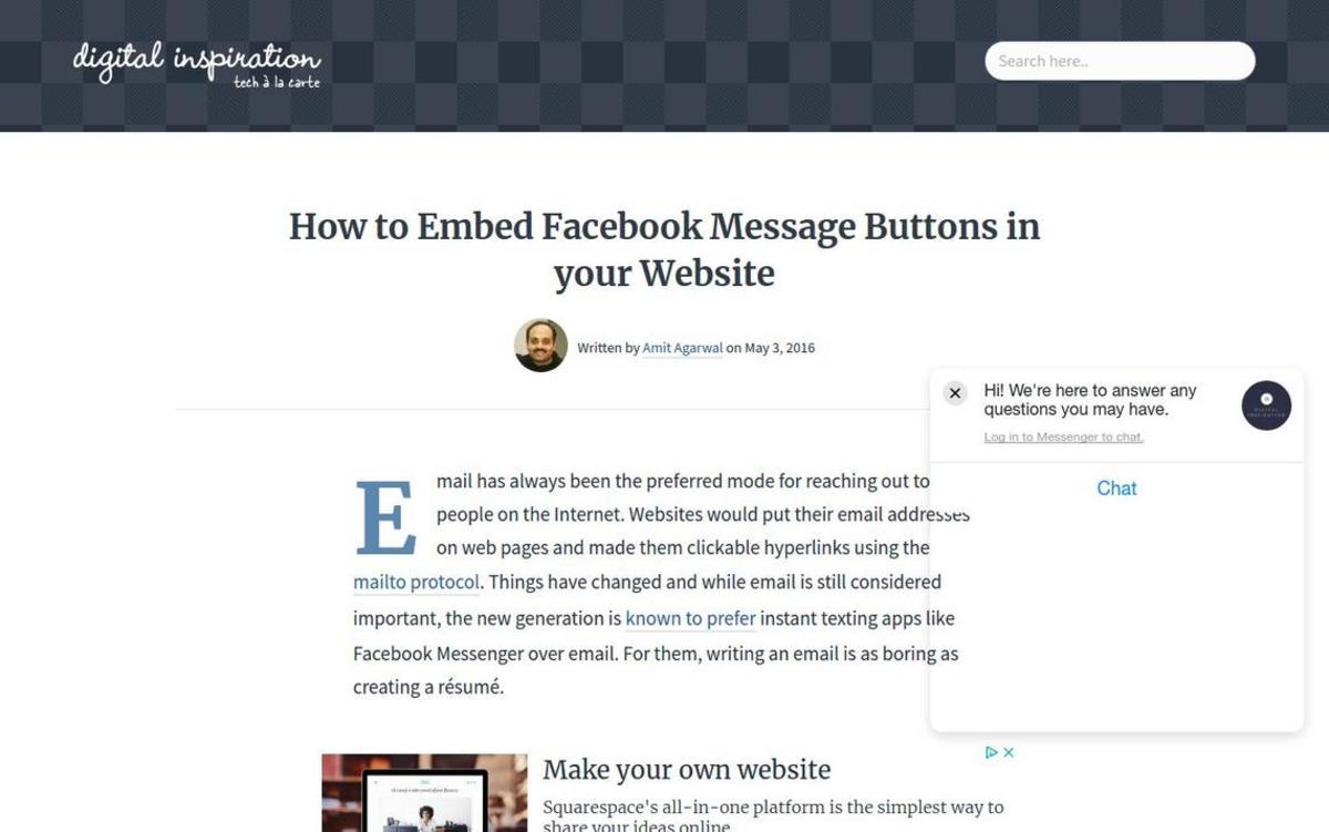 How To Embed Facebook Messenger In Your Website